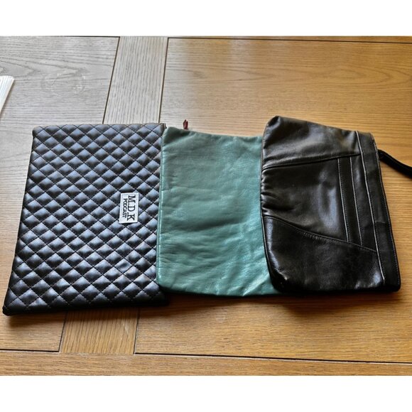 Handbags Lot of Three Faux Leather Multi Purpose Clutch Bag With Wristlet Strap - Picture 2 of 10